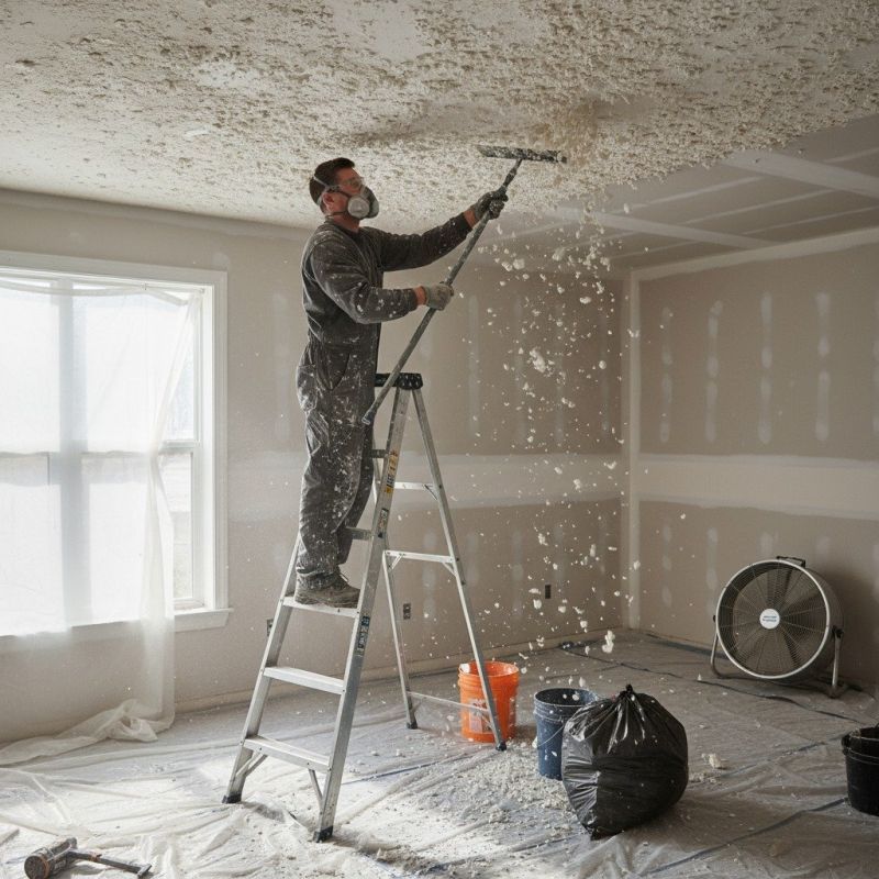 Local Popcorn Ceiling Removal pros at work